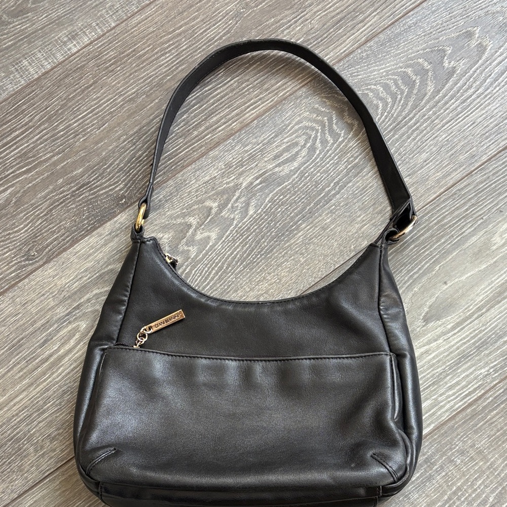 Giani Bernini Black Leather Shoulder Bag